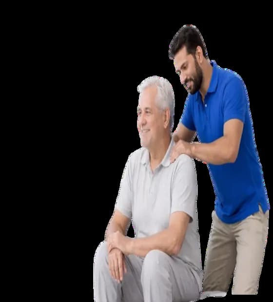 Physiotherapist providing home physiotherapy treatment to a patient in Dhaka